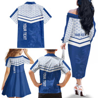 Mount Pleasant Jamaica Football Custom Family Matching Off The Shoulder Long Sleeve Dress and Hawaiian Shirt Come On Stush - Wonder Print Shop