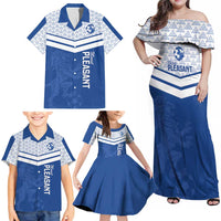 Mount Pleasant Jamaica Football Custom Family Matching Off Shoulder Maxi Dress and Hawaiian Shirt Come On Stush - Wonder Print Shop