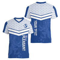 Mount Pleasant Jamaica Football Custom Women V-Neck T-Shirt Come On Stush - Wonder Print Shop