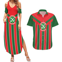 Robinhood Suriname Football Custom Couples Matching Summer Maxi Dress and Hawaiian Shirt Go Geen Strijd - Wonder Print Shop