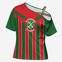 Robinhood Suriname Football Custom Cross Shoulder Shirt Go Geen Strijd - Wonder Print Shop