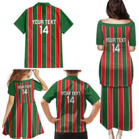 Robinhood Suriname Football Custom Family Matching Puletasi and Hawaiian Shirt Go Geen Strijd - Wonder Print Shop
