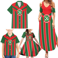 Robinhood Suriname Football Custom Family Matching Summer Maxi Dress and Hawaiian Shirt Go Geen Strijd - Wonder Print Shop