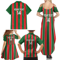 Robinhood Suriname Football Custom Family Matching Summer Maxi Dress and Hawaiian Shirt Go Geen Strijd - Wonder Print Shop