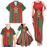 Robinhood Suriname Football Custom Family Matching Tank Maxi Dress and Hawaiian Shirt Go Geen Strijd - Wonder Print Shop