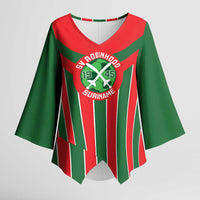 Robinhood Suriname Football Custom Kimono Sleeve Blouse Go Geen Strijd - Wonder Print Shop