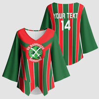 Robinhood Suriname Football Custom Kimono Sleeve Blouse Go Geen Strijd - Wonder Print Shop