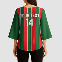 Robinhood Suriname Football Custom Kimono Sleeve Blouse Go Geen Strijd - Wonder Print Shop
