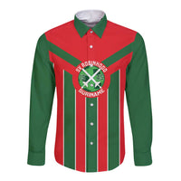 Robinhood Suriname Football Custom Long Sleeve Button Shirt Go Geen Strijd - Wonder Print Shop