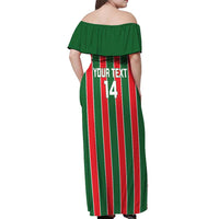Robinhood Suriname Football Custom Off Shoulder Maxi Dress Go Geen Strijd - Wonder Print Shop