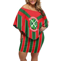 Robinhood Suriname Football Custom Off Shoulder Short Dress Go Geen Strijd - Wonder Print Shop