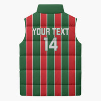 Robinhood Suriname Football Custom Sleeveless Puffer Jacket Go Geen Strijd - Wonder Print Shop