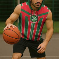 Robinhood Suriname Football Custom Sleeveless Zip Hoodie Go Geen Strijd - Wonder Print Shop