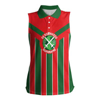 Robinhood Suriname Football Custom Women Sleeveless Polo Shirt Go Geen Strijd - Wonder Print Shop