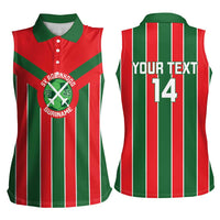 Robinhood Suriname Football Custom Women Sleeveless Polo Shirt Go Geen Strijd - Wonder Print Shop