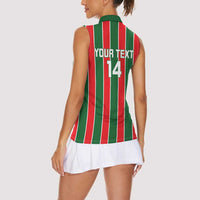 Robinhood Suriname Football Custom Women Sleeveless Polo Shirt Go Geen Strijd - Wonder Print Shop
