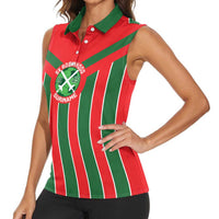 Robinhood Suriname Football Custom Women Sleeveless Polo Shirt Go Geen Strijd - Wonder Print Shop