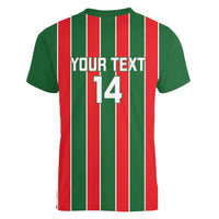 Robinhood Suriname Football Custom Women V-Neck T-Shirt Go Geen Strijd - Wonder Print Shop