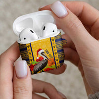Personalized Barbados Christmas AirPods Case Bajan Xmas Brown Pelican Santa - Wonder Print Shop