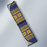 Personalized Barbados Christmas Auto Sun Shade Bajan Xmas Brown Pelican Santa - Wonder Print Shop