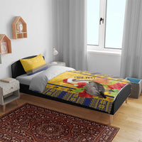 Personalized Barbados Christmas Bedding Set Bajan Xmas Brown Pelican Santa - Wonder Print Shop