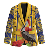 Personalized Barbados Christmas Blazer Bajan Xmas Brown Pelican Santa - Wonder Print Shop