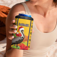Personalized Barbados Christmas 4 in 1 Can Cooler Tumbler Bajan Xmas Brown Pelican Santa - Wonder Print Shop