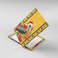 Personalized Barbados Christmas Canvas Wall Art Bajan Xmas Brown Pelican Santa - Wonder Print Shop