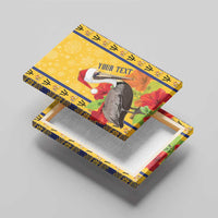 Personalized Barbados Christmas Canvas Wall Art Bajan Xmas Brown Pelican Santa - Wonder Print Shop
