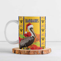 Personalized Barbados Christmas Ceramic Mug Bajan Xmas Brown Pelican Santa - Wonder Print Shop