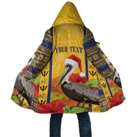 Personalized Barbados Christmas Cloak Bajan Xmas Brown Pelican Santa - Wonder Print Shop