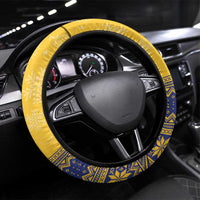 Barbados Christmas Steering Wheel Cover Bajan Xmas Brown Pelican Santa - Wonder Print Shop