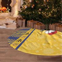 Barbados Christmas Tree Skirt Bajan Xmas Brown Pelican Santa - Wonder Print Shop