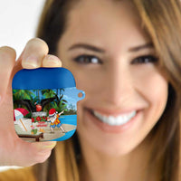 Antigua And Barbuda Christmas AirPods Case Magnificent Frigatebird Dabbing Santa - Wonder Print Shop