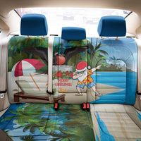 Antigua And Barbuda Christmas Back Car Seat Cover Magnificent Frigatebird Dabbing Santa - Wonder Print Shop