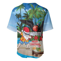 Antigua And Barbuda Christmas Baseball Jersey Magnificent Frigatebird Dabbing Santa - Wonder Print Shop