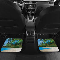 Antigua And Barbuda Christmas Car Mats Magnificent Frigatebird Dabbing Santa - Wonder Print Shop