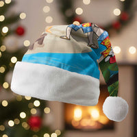 Antigua And Barbuda Christmas Santa Hat Magnificent Frigatebird Dabbing Santa - Wonder Print Shop