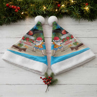Antigua And Barbuda Christmas Santa Hat Magnificent Frigatebird Dabbing Santa - Wonder Print Shop