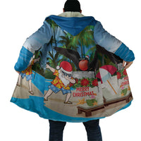 Antigua And Barbuda Christmas Cloak Magnificent Frigatebird Dabbing Santa - Wonder Print Shop