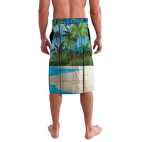 Antigua And Barbuda Christmas Lavalava Magnificent Frigatebird Dabbing Santa - Wonder Print Shop