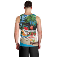 Antigua And Barbuda Christmas Men Tank Top Magnificent Frigatebird Dabbing Santa - Wonder Print Shop