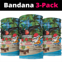 Antigua And Barbuda Christmas Neck Gaiter Magnificent Frigatebird Dabbing Santa - Wonder Print Shop