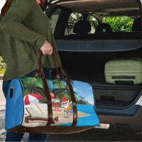 Antigua And Barbuda Christmas Travel Bag Magnificent Frigatebird Dabbing Santa - Wonder Print Shop