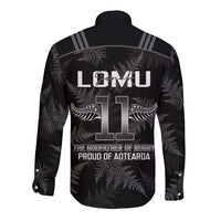 New Zealand Silver Fern Rugby Long Sleeve Button Shirt Aotearoa Godfather Proud Gone But Never Forgotten - Wonder Print Shop
