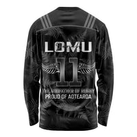 New Zealand Silver Fern Rugby Long Sleeve Shirt Aotearoa Godfather Proud Gone But Never Forgotten - Wonder Print Shop