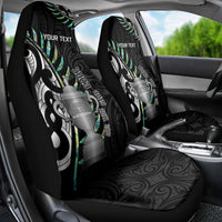 Personalised New Zealand Silver Fern Rugby Car Seat Cover Paua Shell With Champions Trophy History NZ Forever - Wonder Print Shop