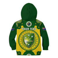 Personalised Australia Cricket Kid Hoodie 2023 World Cup 6th Champions Trophy National Color - Wonder Print Shop