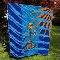 India Cricket Quilt 2023 World Cup 3rd Champions Proud - Wonder Print Shop