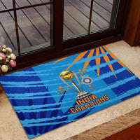 Custom India Cricket Rubber Doormat 2023 World Cup 3rd Champions Proud - Wonder Print Shop